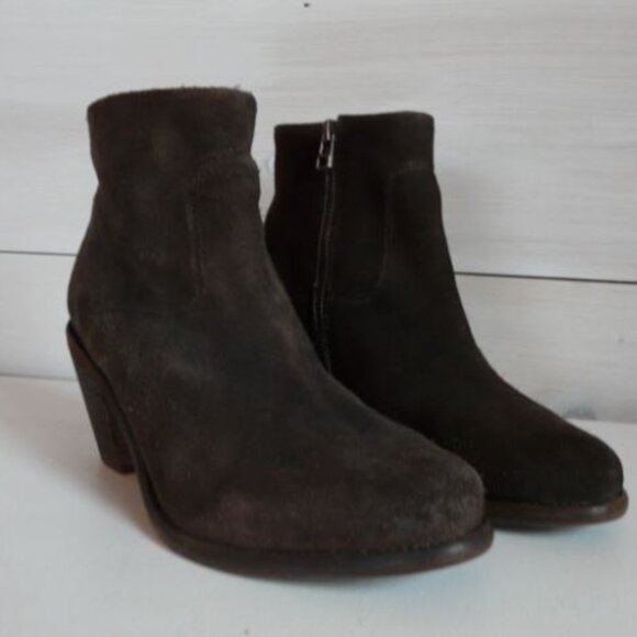 All Sai9nts Women's Dark Brown Suede Ankle Boots - Picture 7 of 8